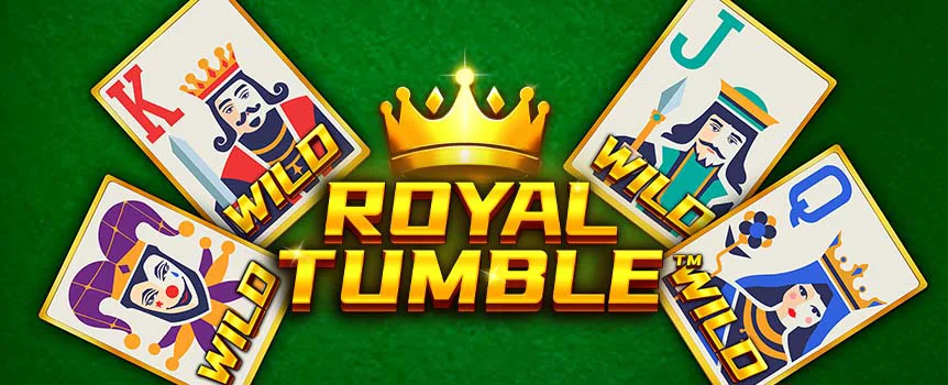 Immerse yourself in Royal Tumble, where cascading reels, progressive Wild upgrades, and lavish Free Spins combine for thrilling card-themed slot action.