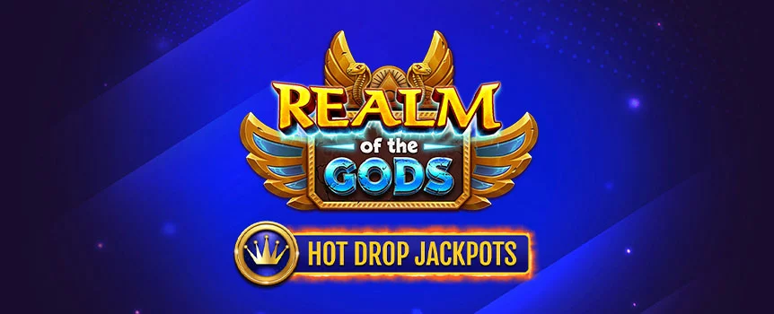 See what ancient riches you can unlock and boost the amount of your wins by playing the Realm of the Gods Hot Drop Jackpots online slot game at Slots.lv.