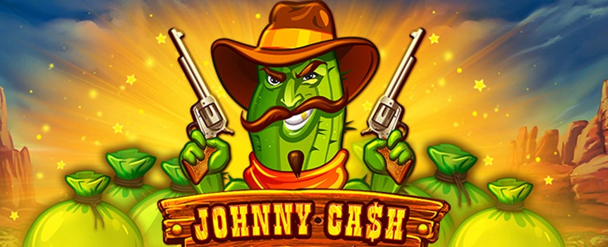 Embark on a grand adventure with Johnny Cash, the slot game that transports online casino players to the rugged landscape of the Wild West. Featuring 5 reels, 3 rows, and 20 winning paylines, this game offers the perfect combination of fun gameplay and big win potential. Johnny Cash takes place on the western frontier and all of the game’s symbols match up with the slot’s western theme. Brace yourself for the game's sensational bonus features, starting with the Sticky Wilds that lock in place, granting you more chances to hit winning combinations and secure remarkable payouts. But the true excitement comes with the Free Spins feature, where a cascade of bonus rounds can lead to extraordinary riches. Take a spin with Johnny Cash today and experience the ways of the wild west as you chase after your next big payday!