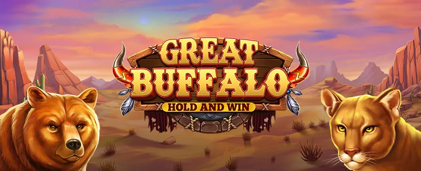 See if the wild buffalo can bring you the power of some great jackpot payouts when you play the Great Buffalo Hold N Win online slot game at Slots.lv.