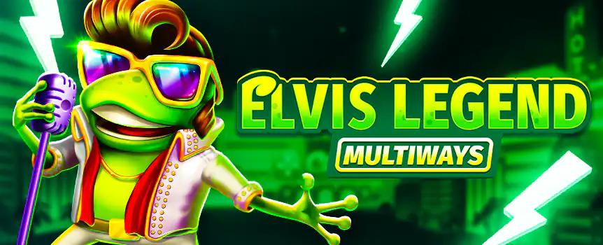 Vegas can be a strange place, but we doubt anyone has ever seen a frog dressed as Elvis when walking around the city! But that’s exactly what you’ll see when you play the incredible Elvis Legend Multiways online slot at Slots.lv. If you spin the reels of this slot and get lucky, you could find yourself winning a jackpot worth 1,000x your bet.
If you enjoy bonus features, you’ll love what you find at Elvis Legend Multiways. The pick of the bunch is the Coin Respin bonus, which is where you’ll be able to scoop the Mega jackpot, the game’s jackpot. So, if you’re looking for a great slot with a unique theme, exciting features, and huge prizes, start spinning the reels of Elvis Legend Multiways today!