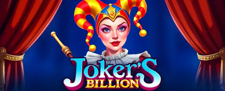 The Joker is hiding her stash, and you’ll have the opportunity to take it home with you when you play the Joker’s Billion online slot game at Slots.lv.