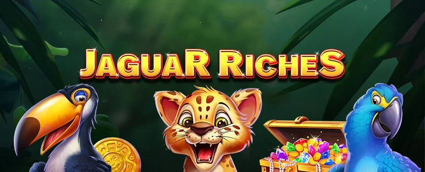 Venture into the jungle with Jaguar Riches at SlotsLV! Wilds, respins, and big Multipliers make this slot an exciting adventure.