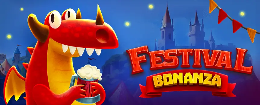 Have a fun day at the circus where you can win some amazing prizes when you play the Festival Bonanza online slot game at Slots.lv