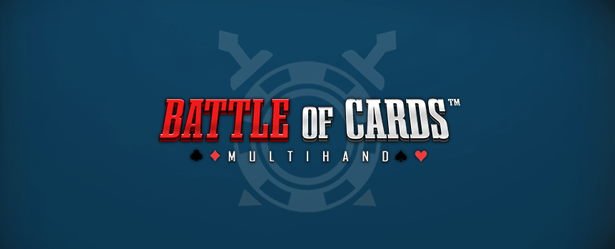 Challenge the dealer to a winner-takes-all duel in Battle of Cards Multihand.. Try at Slots.lv and draw the high card to emerge victorious! 