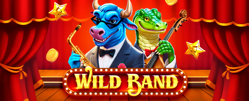 Get ready to rock when you play the spectacular wild-band online slot! This game, based on a rock group composed of several musically talented animals, offers everything a player could ask for, from exciting gameplay to a rocking soundtrack, plus the prizes can be giant the top prize comes in at an astounding 7,500x your bet!