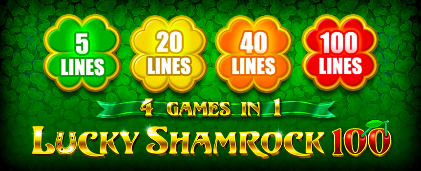 Lucky Shamrock 100 is a classic style game with familiar Symbols, simple gameplay, and some gigantic Cash Prizes up to a staggering 3,000x your stake on offer! 