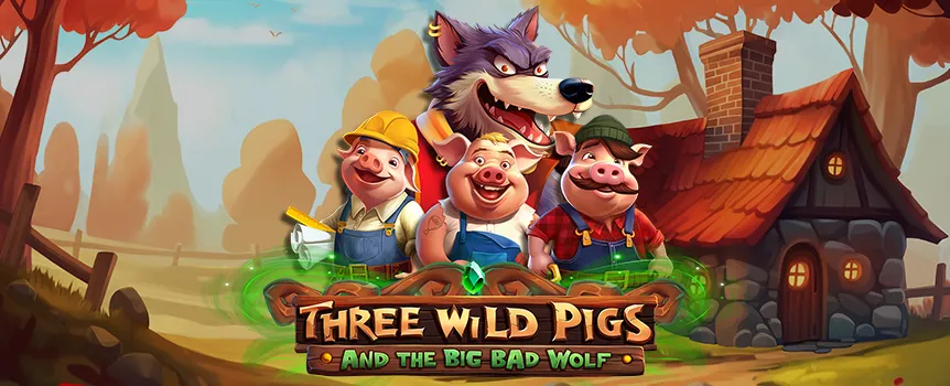 Face the wolf in Three Wild Pigs and The Big Bad Wolf at SlotsLV! Pick your Wilds, spin for Combos, and chase rewards up to 689x.